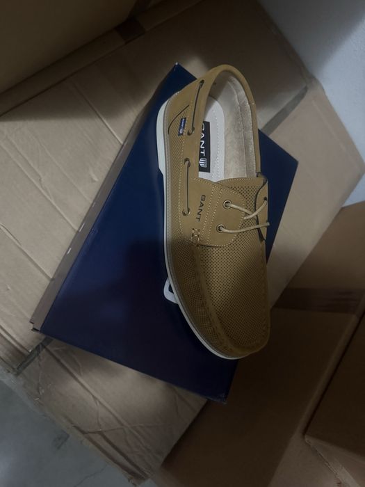 Sapatos de vela camel e azul marinho 41 43 44