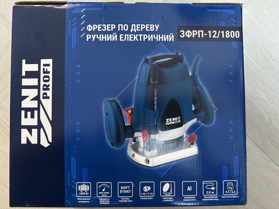 Фрезер по дереву ручний ZENIT PROFI ЗФРП-12/1800 1800Вт | Електрофрезер
