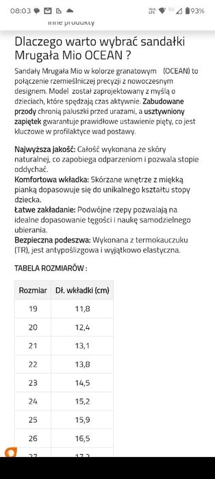 Sandały Mrugała r. 27