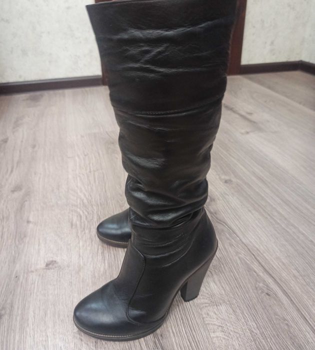 Сапоги жіночі кожа 37-38 розмір