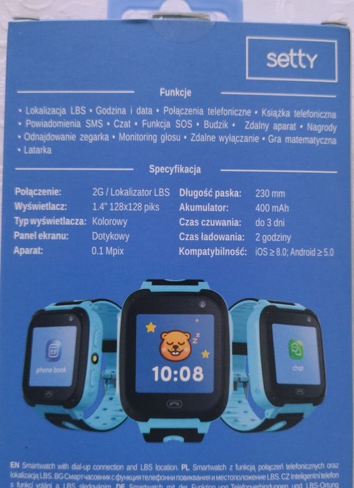 zegarek, smartwatch, połączenia telefoniczne, sos, lokalizacja, gra,