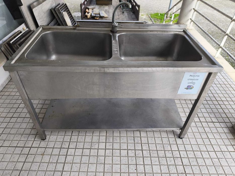 Bancada dupla inox
