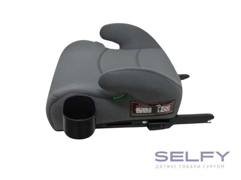 Бустер VELANO Primo i-Size 125–150 см, ISOFIX + підстаканник, сірий чорний, у Львові можна забрати