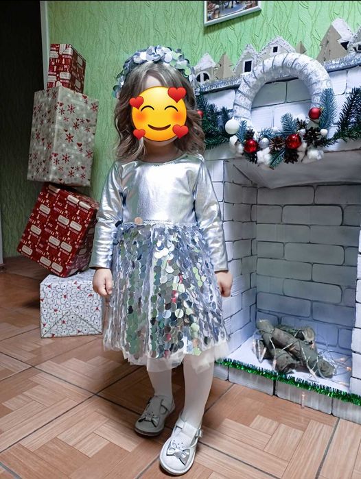 Плаття сніжинки новорічне
