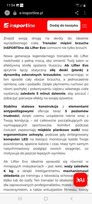 Trenażer brzucha