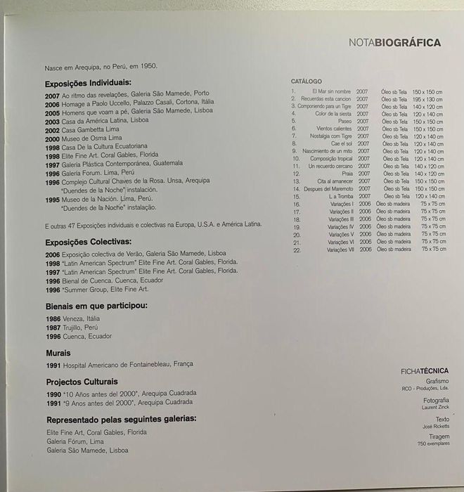Obras maravilhosas do renomado artista José "Choclo" Ricketts