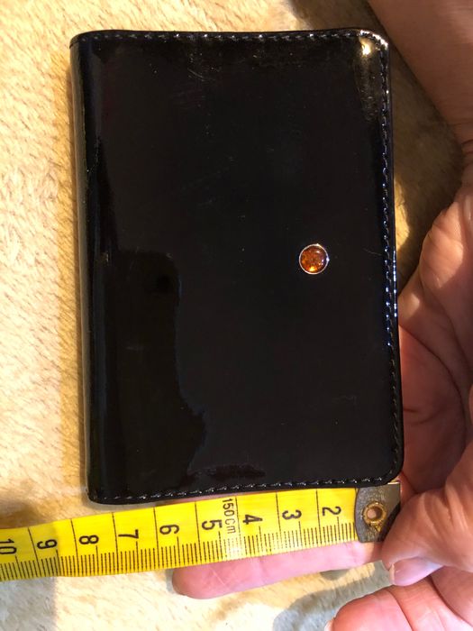 Czarne etui / saszetka na dokumenty, wizytówki, karty