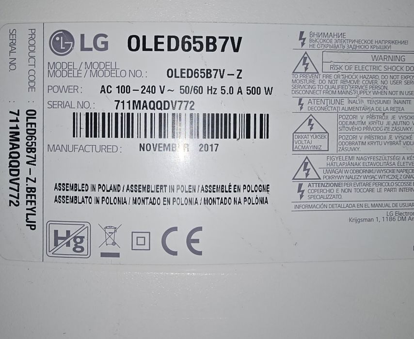 LG 65 OLED 4K uhd