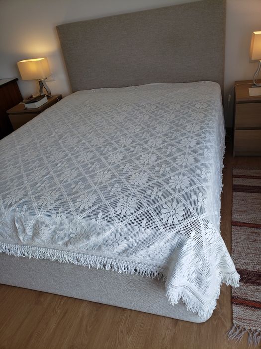 Colcha em croché cama de casal