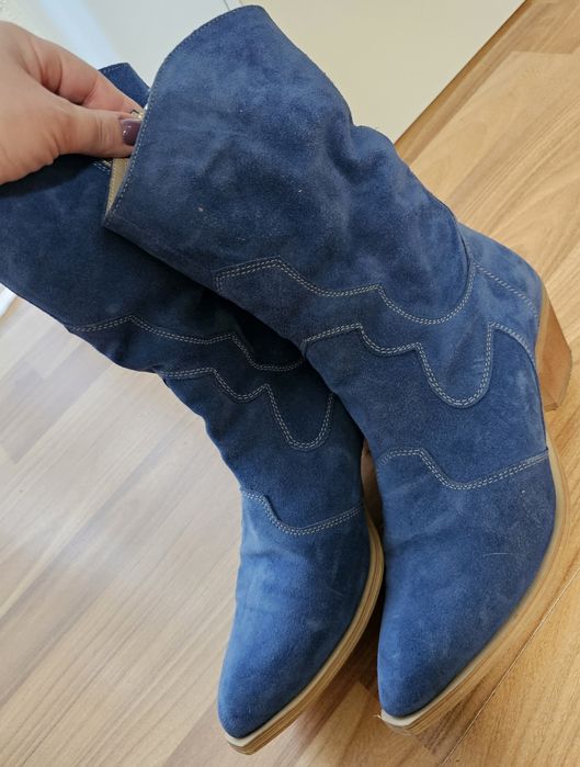 Козачки замшеві на цегейці р 40