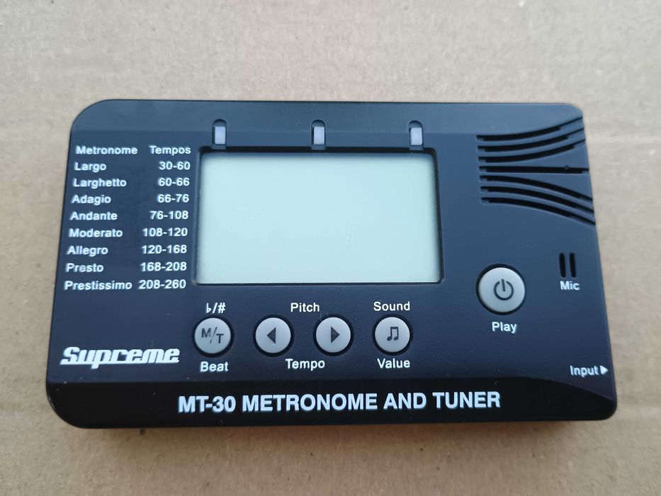 Metronom oraz stroik do gitary elektrycznej Supreme MT-30