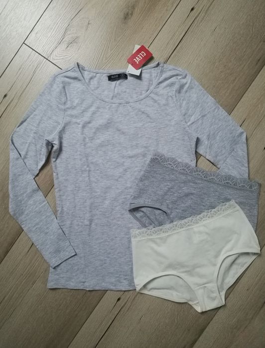 Komplet bielizny koszulka długi rękaw + 2-pack majtek