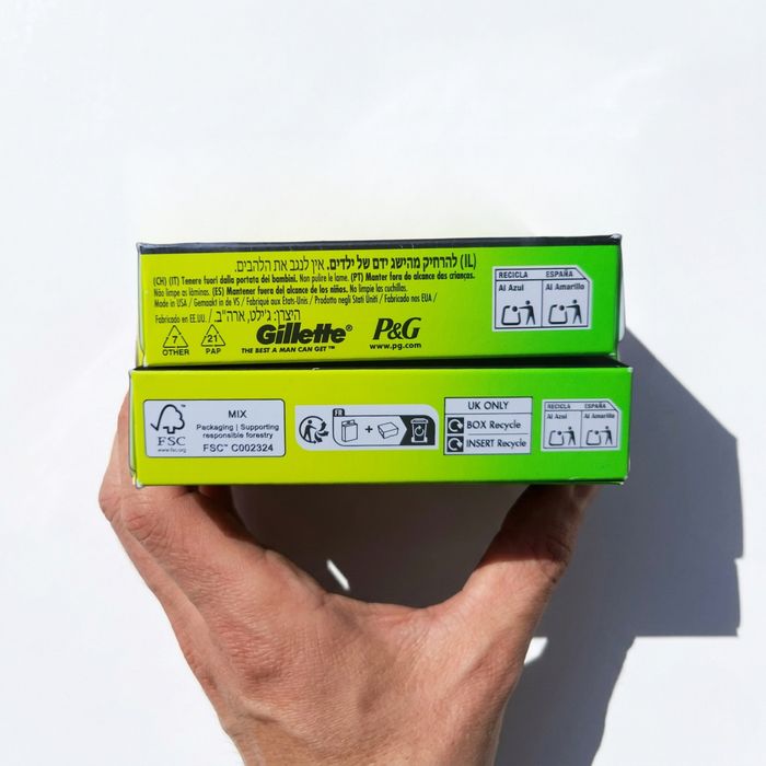 Змінні леза Gillette Labs (виробництво США), 6+4=10 шт, Оригінал , для станків з підігрівом та відлущувальною смужкою