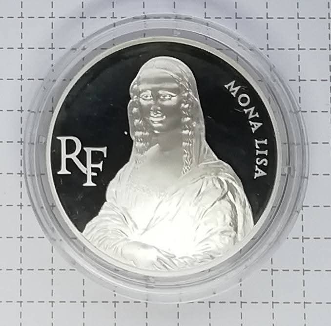 Франція 100 франків 1993р. 200 років Лувру - Мона Ліза. СРІБЛО. Пруф.
