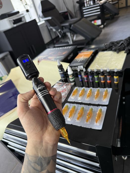 Kit TATTOO Completo Máquina Sem Fios Pen - Pele treinar Tatuagens /etc