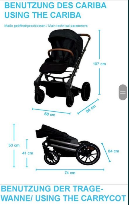 Візок коляска 2в1 Pixini Cariba