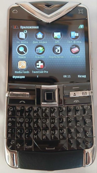 Телефон Vertu Constellation Quest Black, оригінал (Кирилиця / Ростест) + Чохол і батарея