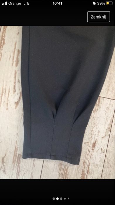 spodnie eleganckie ciemne granatowe