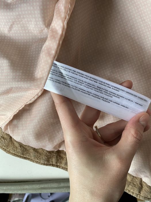 Mango skorzana zamszowa kurtka ramoneska