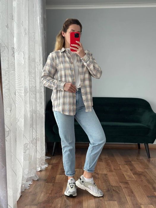 Тепла Жіноча сорочка в клітинку