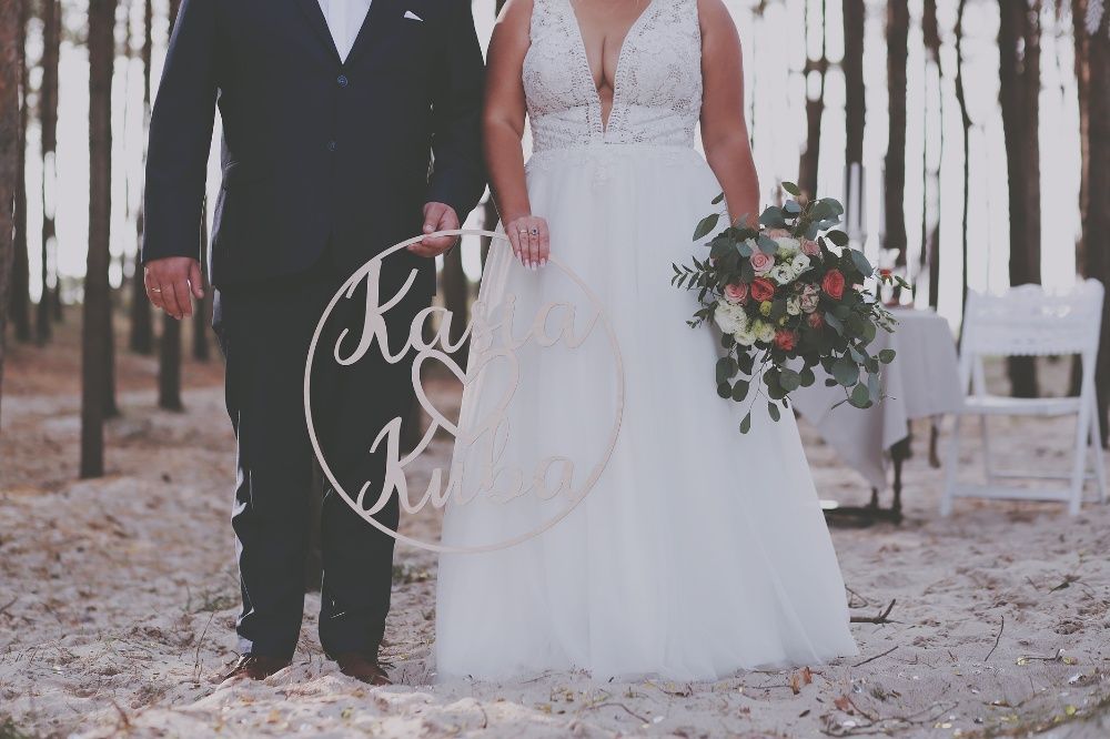 Suknia ślubna koronkowy gorset