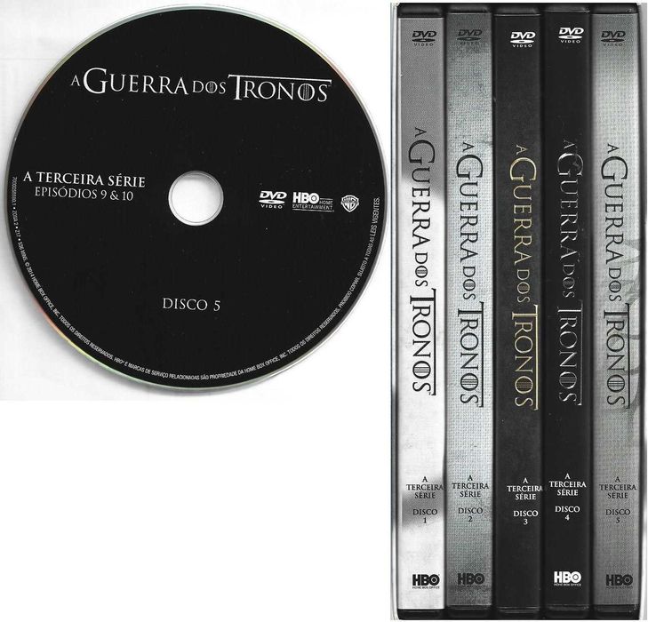 Guerra dos Tronos - - - 3ª Temporada - - - - - 5 X DVD