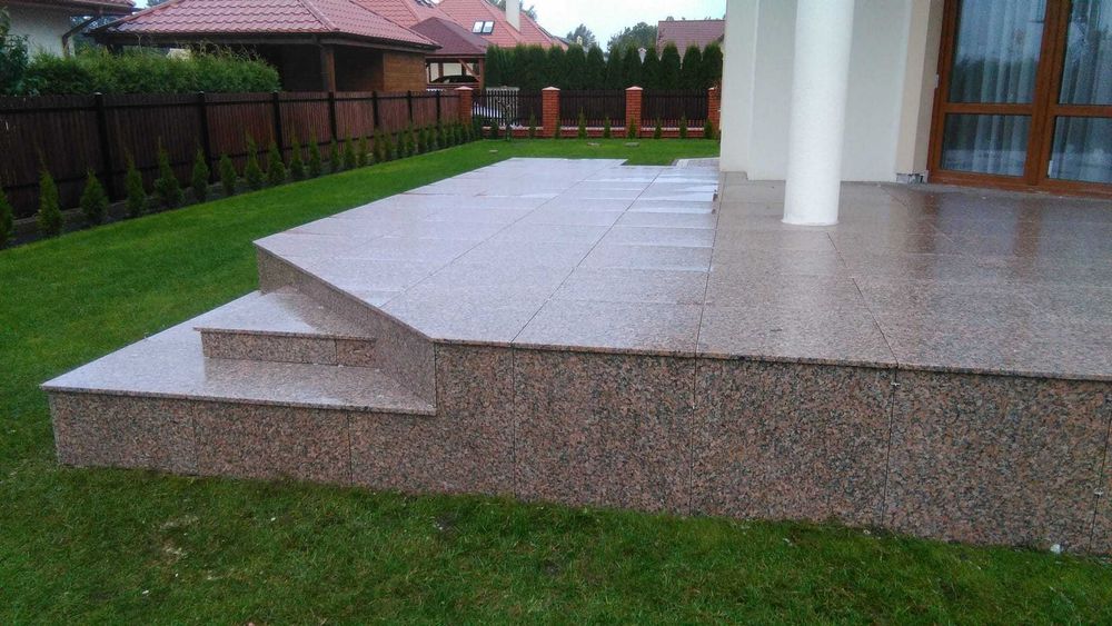 GRANIT G562 Maple Red | ANTYPOŚLIZGOWY | 60x60x2cm | KAMIEŃ na taras