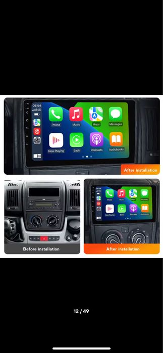 Якісна магнітола CarPlay Citroen Jumper Peugeot Boxer FIAT Ducato2006+