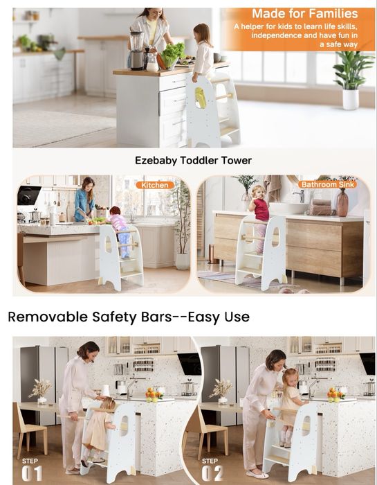Ezebaby Torre de Aprendizagem, Torre de Aprendizagem para Crianças, Torre Montessori NOVA