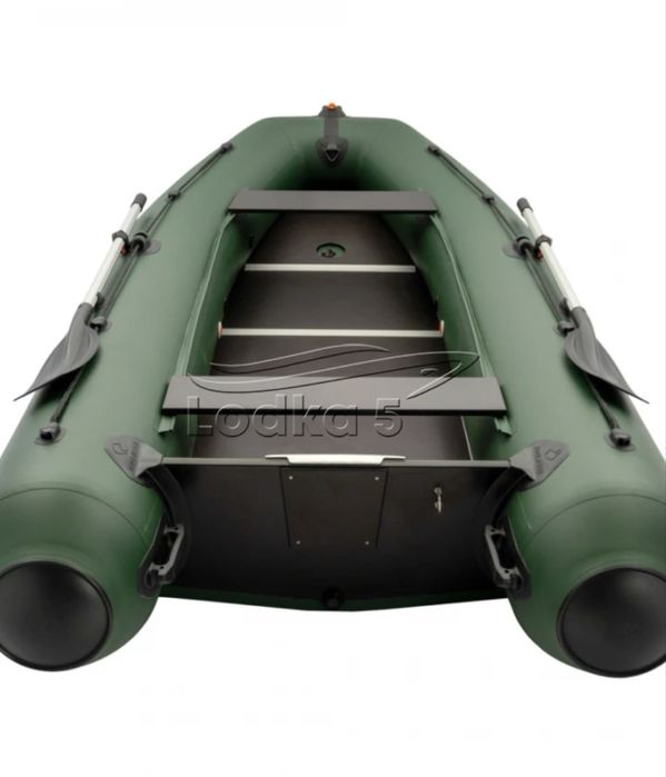Kolibri KM-360DSL (Колібрі КМ-360ДСЛ) надувний кільовий човен темно-зелений + фанерний пайол