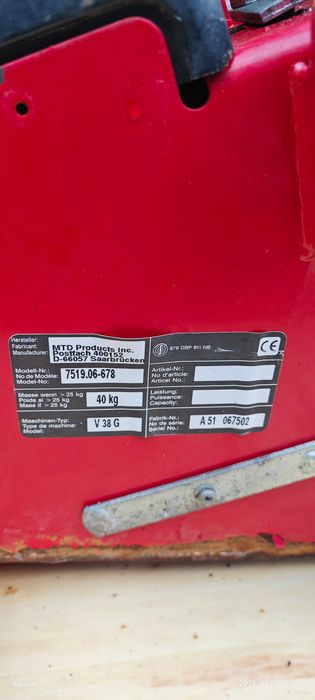 Wertykulator MTD z silnikiem 3,5HP Briggs Stratton