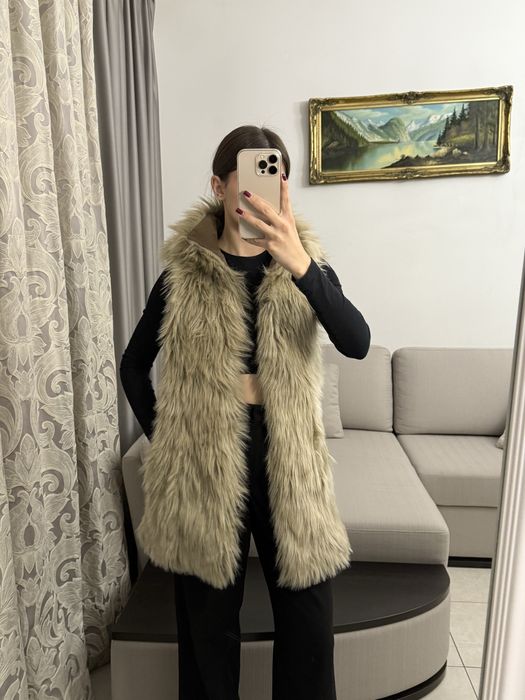 Шуби зі штучного хутра Zara Бордова, Леопардова, Лисиця