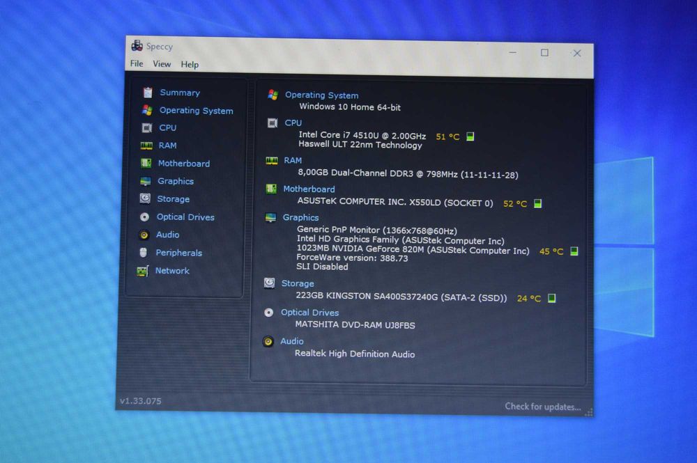 ASUS X552L (I7-4510U, 8GB, GT820M, SSD 240GB) Como Novo!