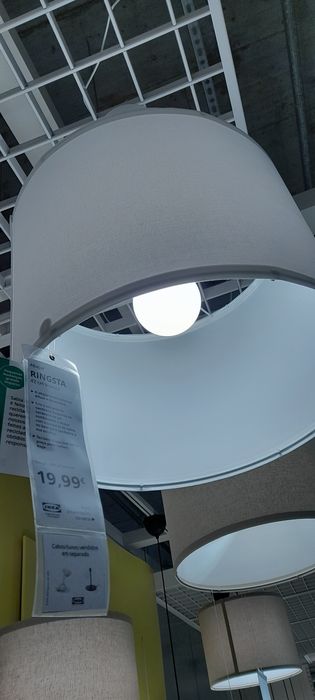 Conjunto de 1 candeeiro de teto e 2 candeeiros de mesa com abatjoures