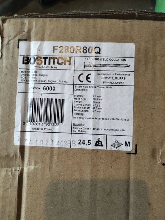 Gwoździe do gwoździarki