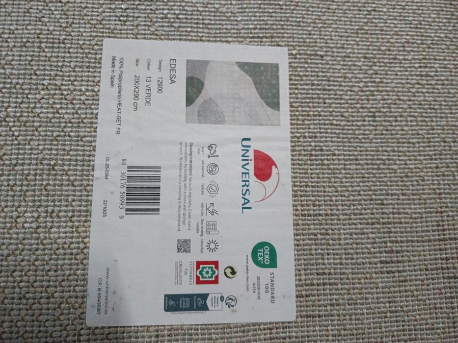 Carpete made um Spain.2.00 x2.90.