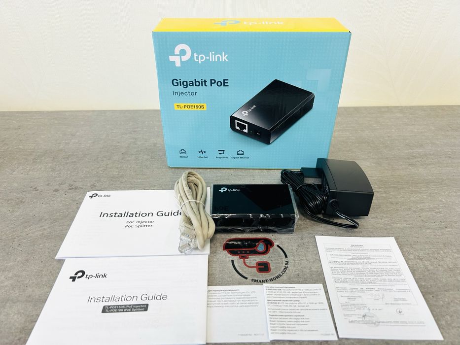 ХІТ PoE инжектор адаптер гигабитный для камеры точки доступа интернета