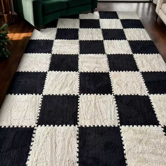 Tapete de Pelúcia 24 unidades várias cores . 30x30cm-novo