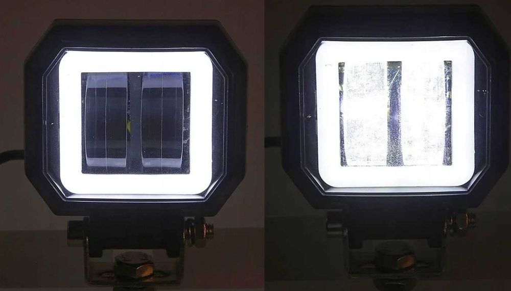 2x Halogen H led + ring angel eyes dalekosięzny