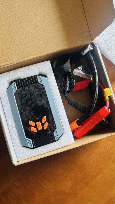 Arrancador de Bateria + Compressor de Ar Portátil