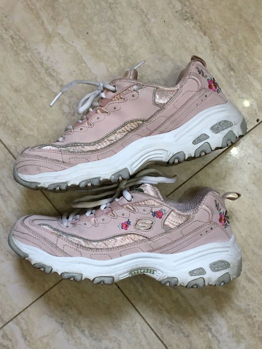 Skechers, 36, 23,5 cm, róźowe na grubej podeszwie, komfortowe