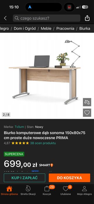 Duze biurko  150 cm