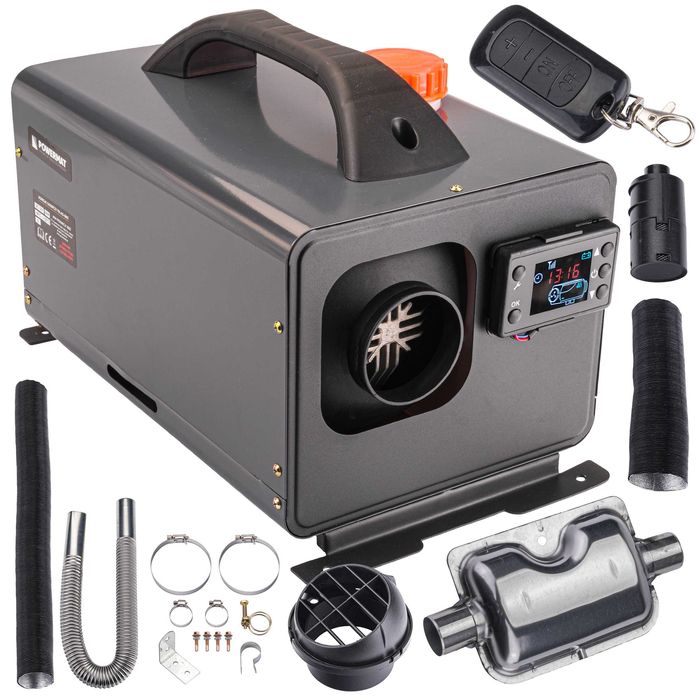 nagrzewnica olejowa spalinowa ogrzewanie postojowe 8kw 12v dc zestaw pm-ag-8m2
