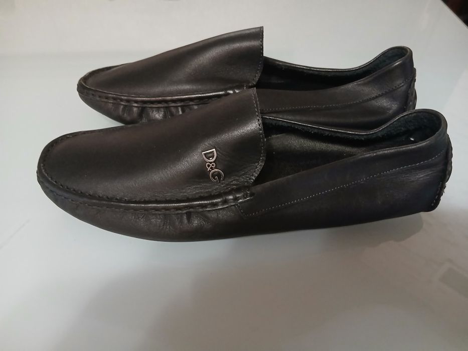Buty mokasyny czarne D&G nowe skóra 100% rozmiarr.44. okazyjna cena 399
