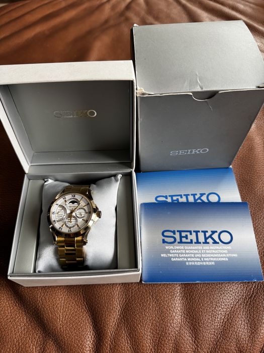 Seiko Premier Kinetic Direct Drive Moon Phase Sapphire