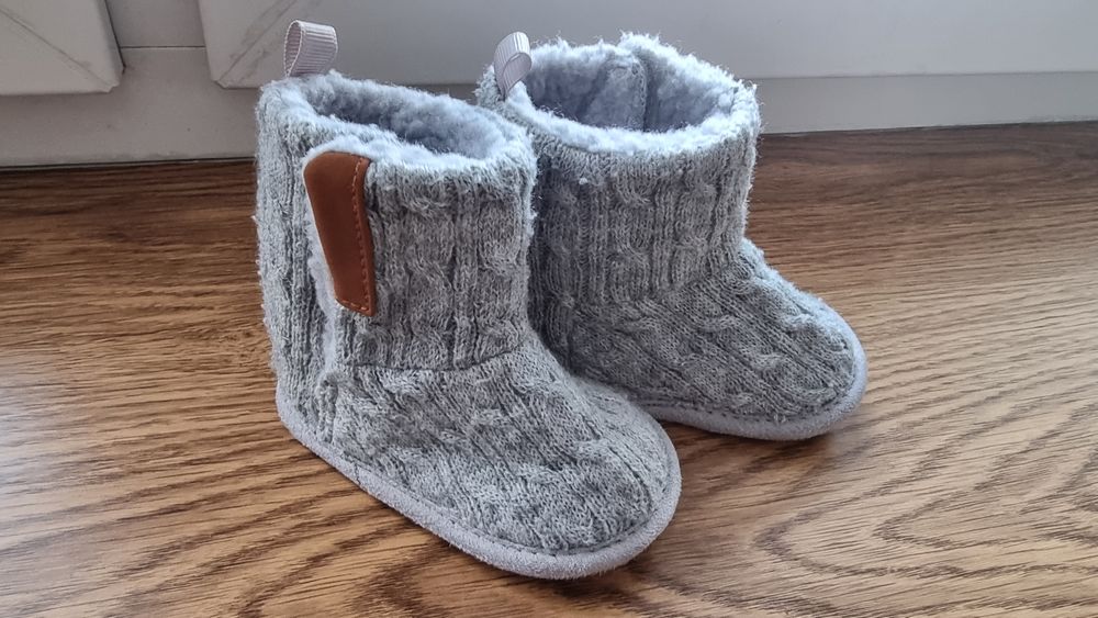 Buciki zimowe niemowlęce niechodki stopa ok 10cm primark