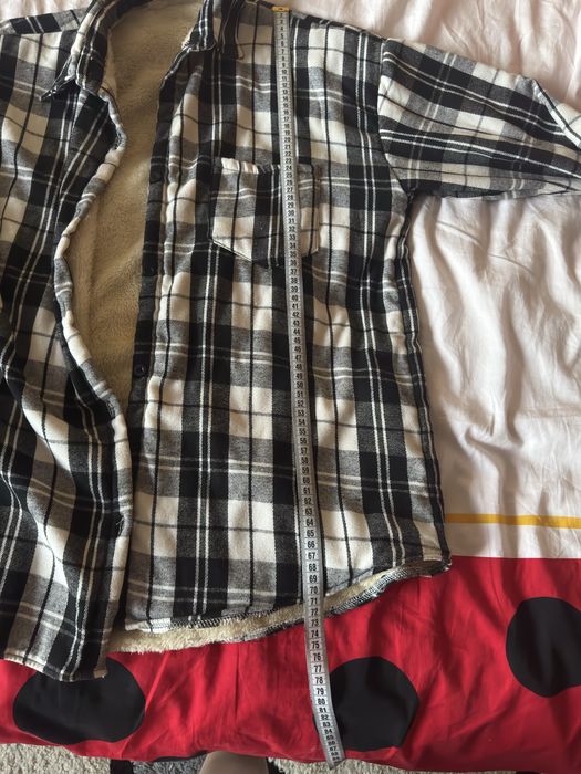 Рубашка чорно біла тепла