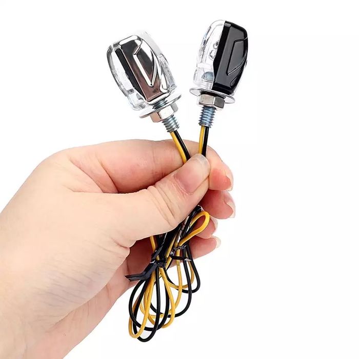 Par de piscas LED retangulares minimalistas moto