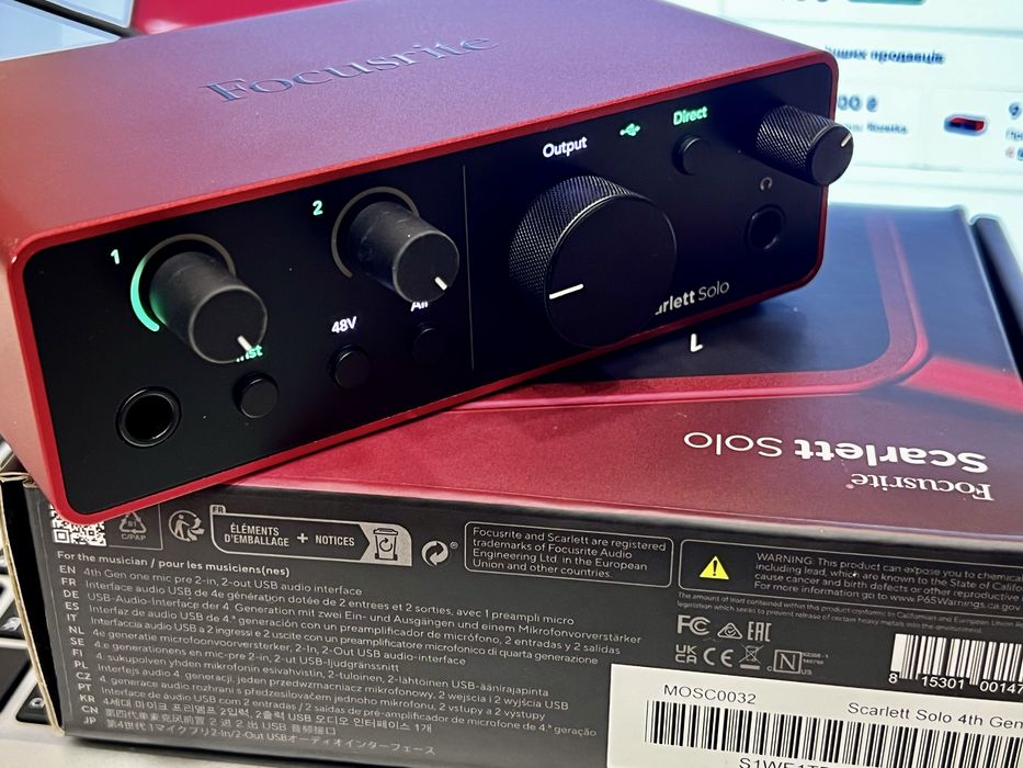 Звуковая карта Focusrite Scarlett Solo 4th Generation
