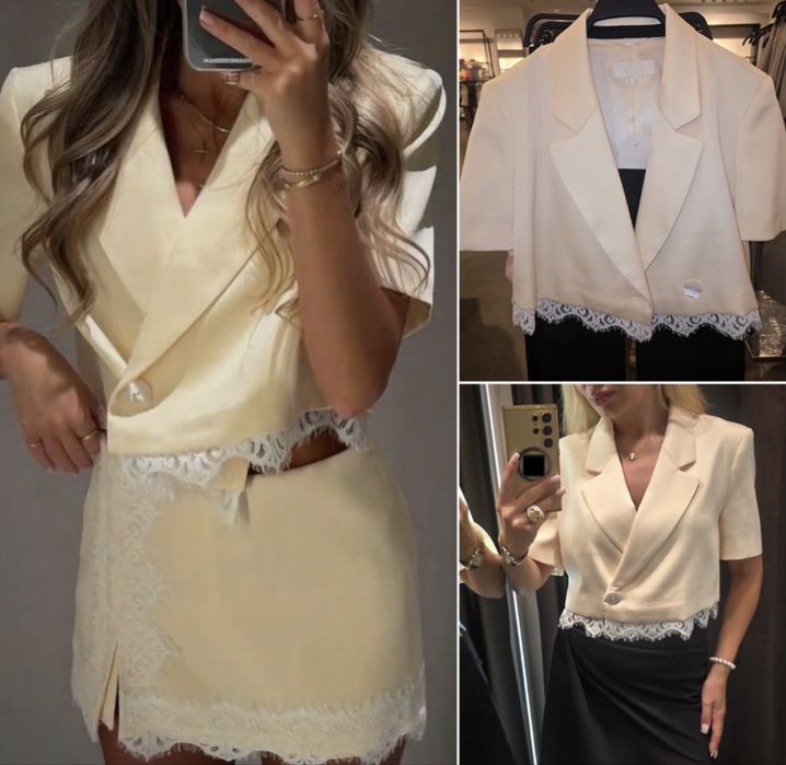 костюм жакет и шорты  Zara новый